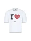 Msgm Jersey T-shirt Girl In White