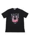 Msgm Jersey T-shirt Girl In Black