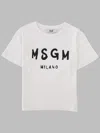 Msgm Jersey T-shirt Unisex In White