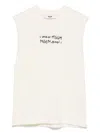 Msgm Jersey Vest In Neutrals