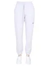 Msgm Jogging Pants With Logo Print In Grey
