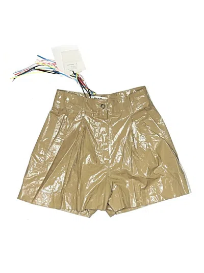 Pre-owned Msgm Khaki Shorts In Gold
