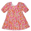 Msgm Kids Asymmetric Neckline Floral Print Maxi Dress
