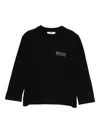 Msgm Kids Black Sweaters In Black