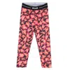 Msgm Kids Butterfly Print Leggings In Red