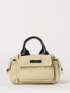 Msgm Kids Cotton Handbag In Black