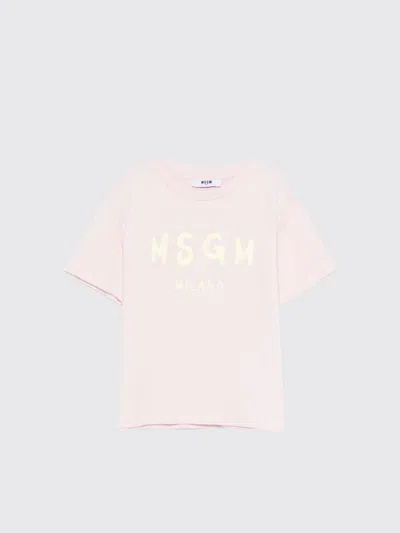 Msgm Babies'  Kids T-shirt Kids Color Blush Pink
