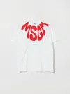 Msgm Kids Cotton T-shirt With Logo In White