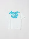 Msgm Kids Cotton T-shirt With Logo In White