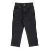 Msgm Kids Denim Bottom Jeans In Blue/black