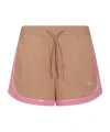 Msgm Kids Drawstring Shorts In Brown