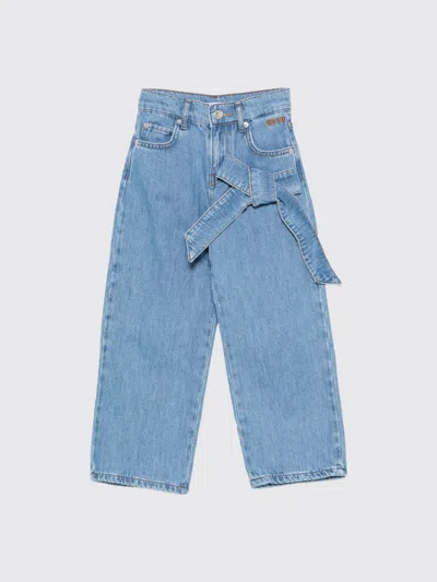 Msgm Kids Jeans Kids Color Blue