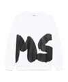 Msgm Kids Logo Printed Crewneck Sweatshirt In White
