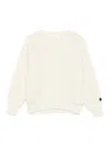 Msgm Kids Ribbed Knit Sweater In White