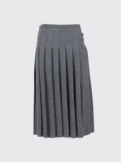 Msgm Kids Skirt Kids Color Grey In Blue
