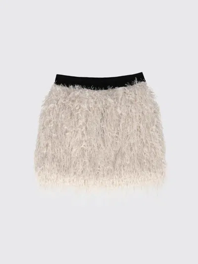 Msgm Kids Skirt Kids Color Yellow Cream In Neutral