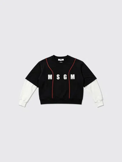 Msgm Kids Sweater Kids Color Black In Multi