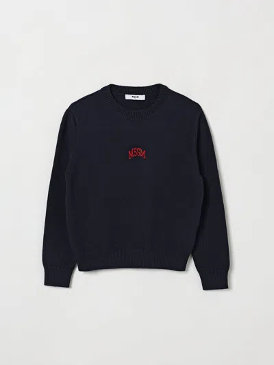 Msgm Kids Sweater Kids Color Blue