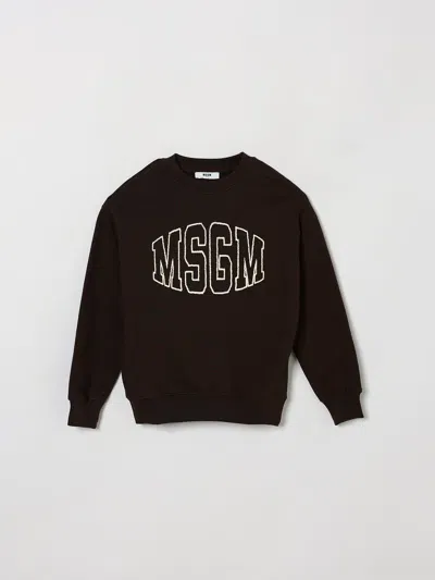Msgm Kids Sweater Kids Color Coffee