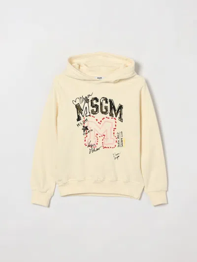 Msgm Kids Sweater Kids Color Cream In Neutral