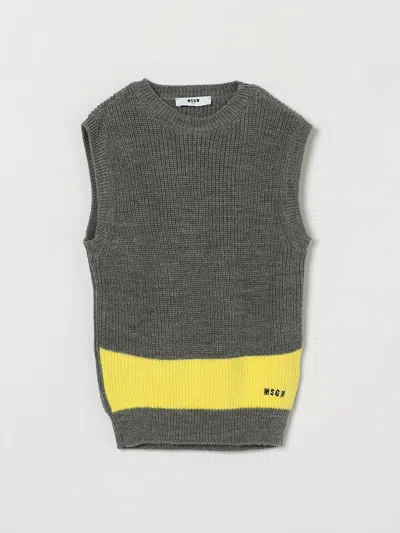 Msgm Kids Sweater Kids Color Grey