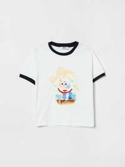 Msgm Kids T-shirt Kids Color White In Multi