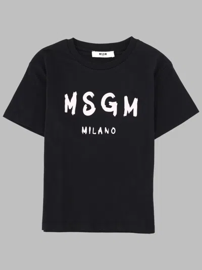 Msgm Kids Unisex 100% Cotton T-shirt In Multicolour