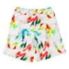 Msgm Kids Watercolour Grafitti Bermuda Shorts In White
