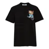 Msgm Kitten Short-sleeve T-shirt In Black