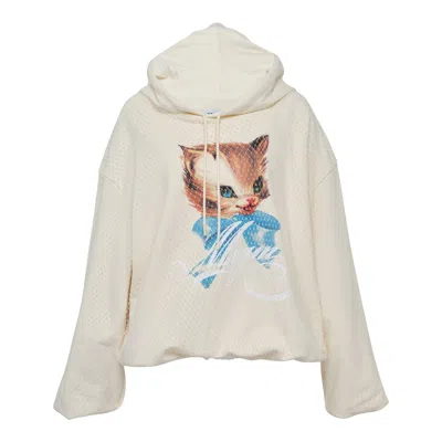 Msgm Kitten Sweatshirt In Neutral