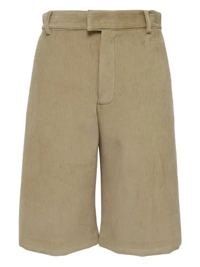 Msgm Knee-length Bermuda Shorts In Brown