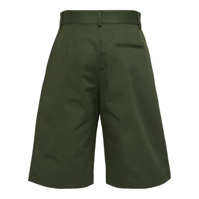 Msgm Knee Length Bermuda Shorts In Green