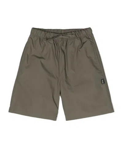 Msgm Knee-length Cotton Shorts In Green