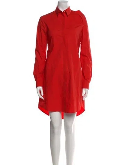 Pre-owned Msgm Knee-length Dress In Red