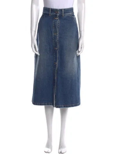 Pre-owned Msgm Knee-length Skirt In Blue
