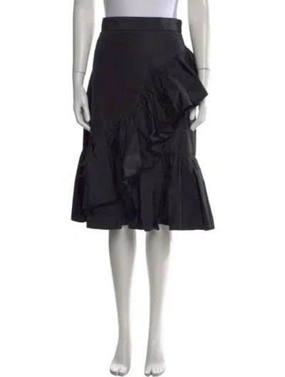 Pre-owned Msgm Knee-length Skirt W/ Tags In Black