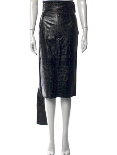 Pre-owned Msgm Knee-length Skirt W/ Tags In Black