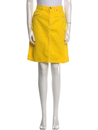 Pre-owned Msgm Knee-length Skirt In Yellow