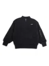 Msgm Logo-embroidered Zip-up Jacket In Black