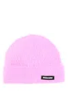 Msgm Cozy Turn-up Brim Fuzzy Hat In Purple