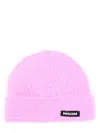 Msgm Cozy Turn-up Brim Fuzzy Hat In Purple