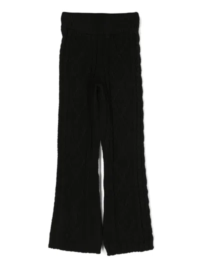 Msgm Kids' Knit Pant In Black
