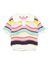 Msgm Knitted Polo Top In Neutrals