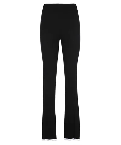 Msgm Knitted Trousers In Black