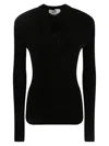 Msgm Magl Colloalto Pop Chenille Nero In Black