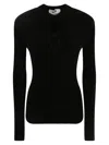 Msgm Magl Colloalto Pop Chenille Nero In Black
