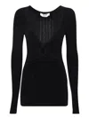 Msgm Twist Detailing Sweater In Black