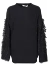 Msgm Ribbed Sweater In Black