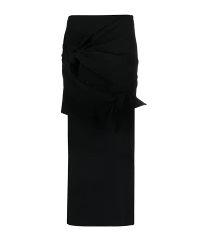 MSGM MSGM KNOT DETAILED SIDE SLIT SKIRT