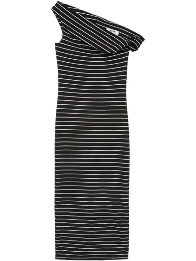 Msgm Knot-detail Maxi Dress In Black